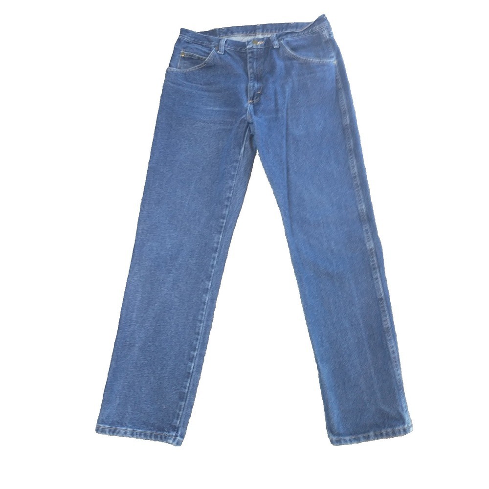 Wrangler Regular Fit Blue Jeans Mens 34x32 Medium Wash Denim 965T1MR Mexico